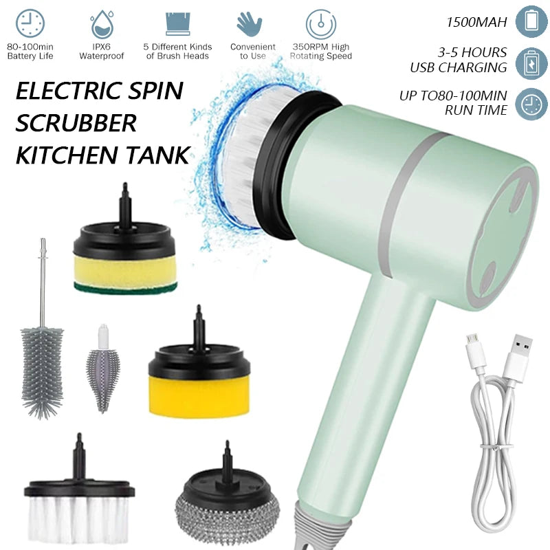 Electric Dish Washing Gun Brush