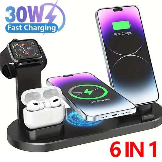 6-in-1 Wireless Charging Dock Station