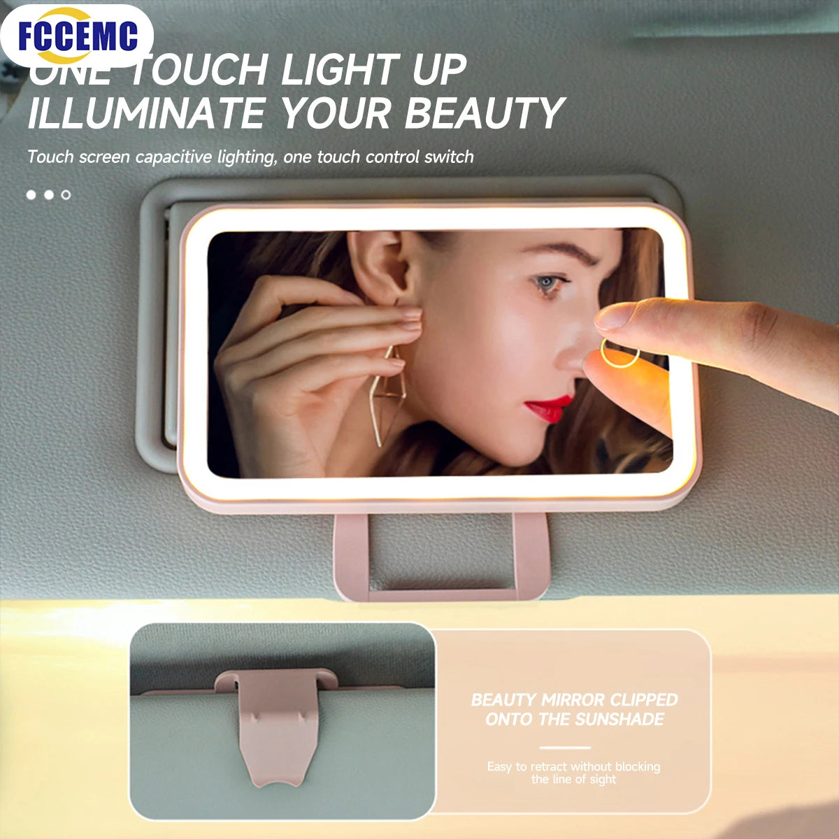 Mini Car Interior Makeup Mirror