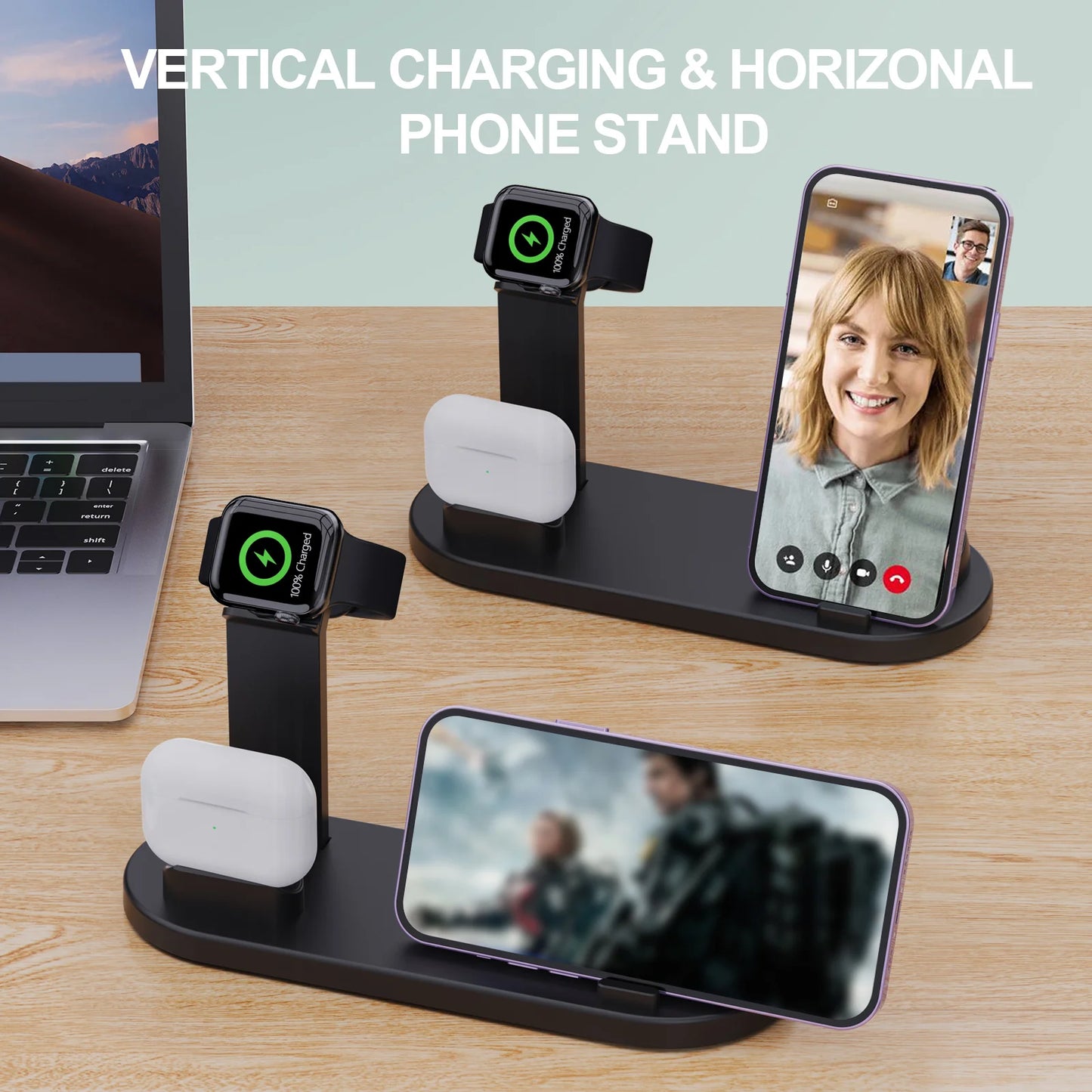 6-in-1 Wireless Charging Dock Station