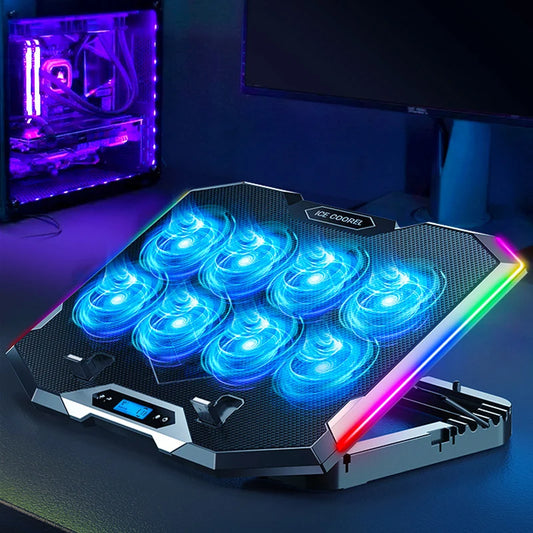 Gaming Laptop Cooler With RGB Light