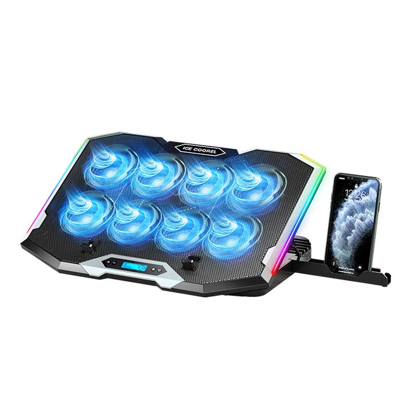 Gaming Laptop Cooler With RGB Light