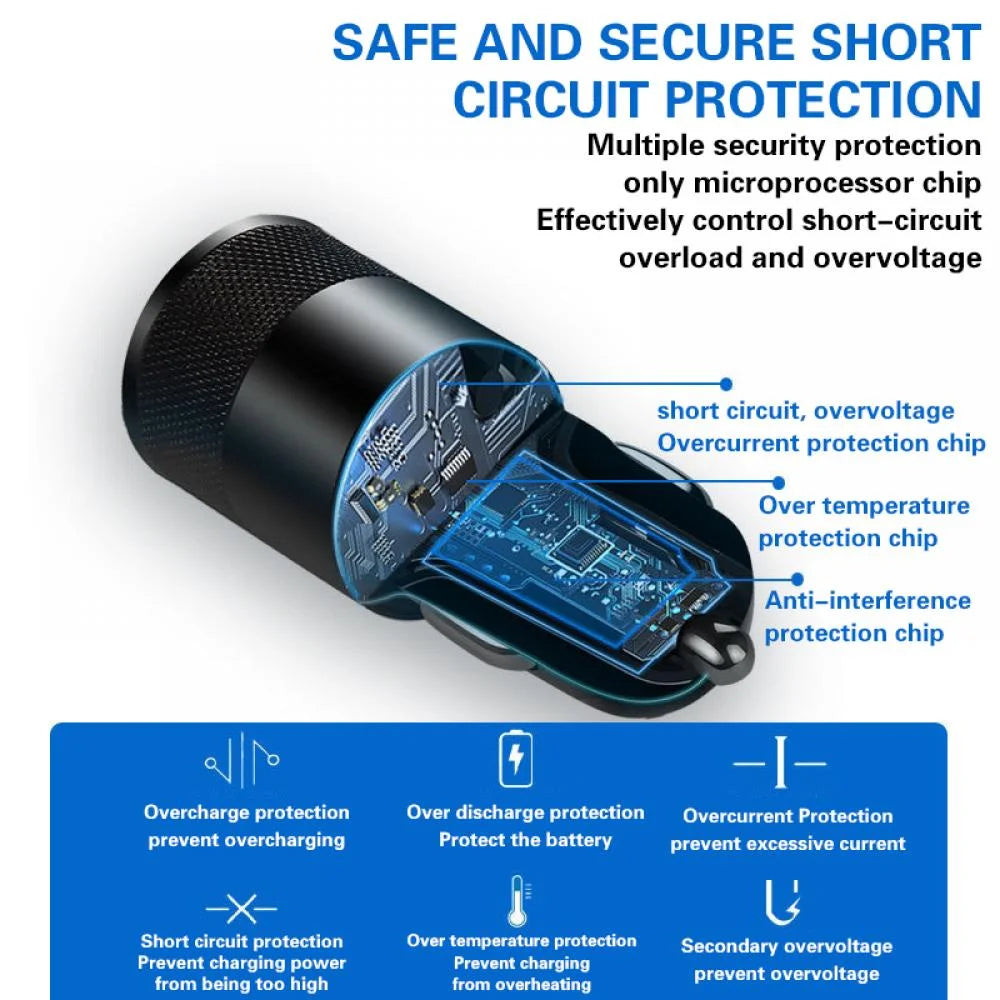 USB Car Fast Charging Phone Adapter